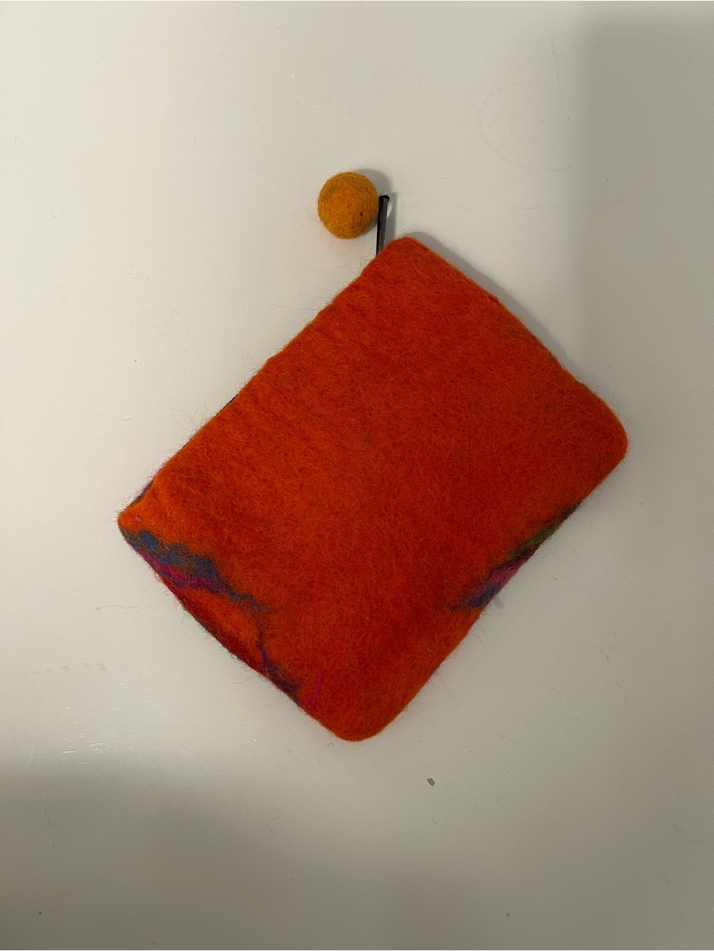 Multi-Color Felt Mini Bag - Vibrant Striped Circle Design - Picture 2 of 4